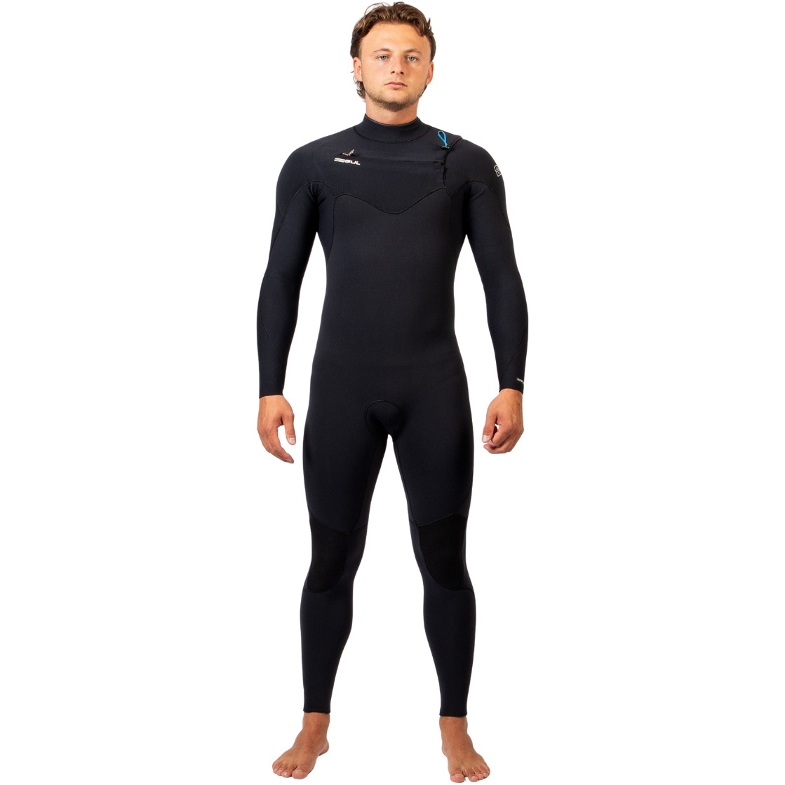 2026 Gul Da Uomo Yulex Flexor 4/3mm Chest Zip Muta FX1220 - Black